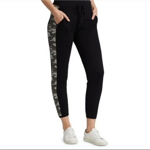 NWT Monrow Black Jogger‎ Sweatpants Camo Print Size Small